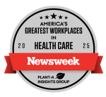 Arnot Health, a member of Centralus Health, recognized as one of America's Greatest Workplaces 2025 by Newsweek Magazine and Plant-A Insights Group. 