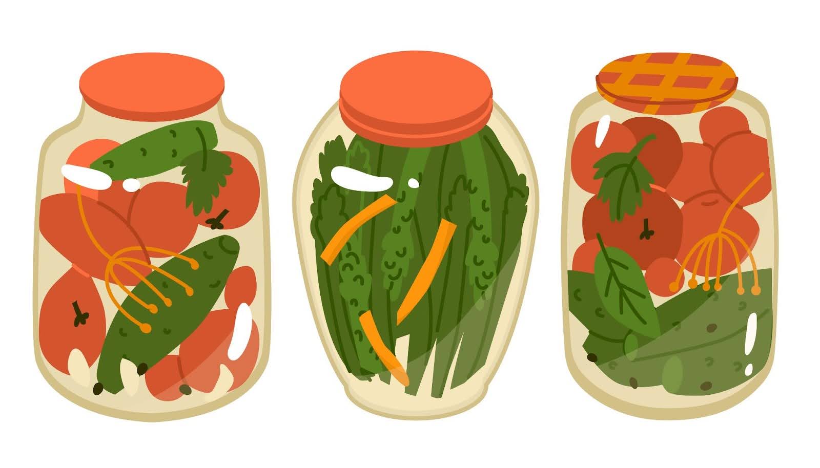 graphic of foods in jars gut health myths arnot health