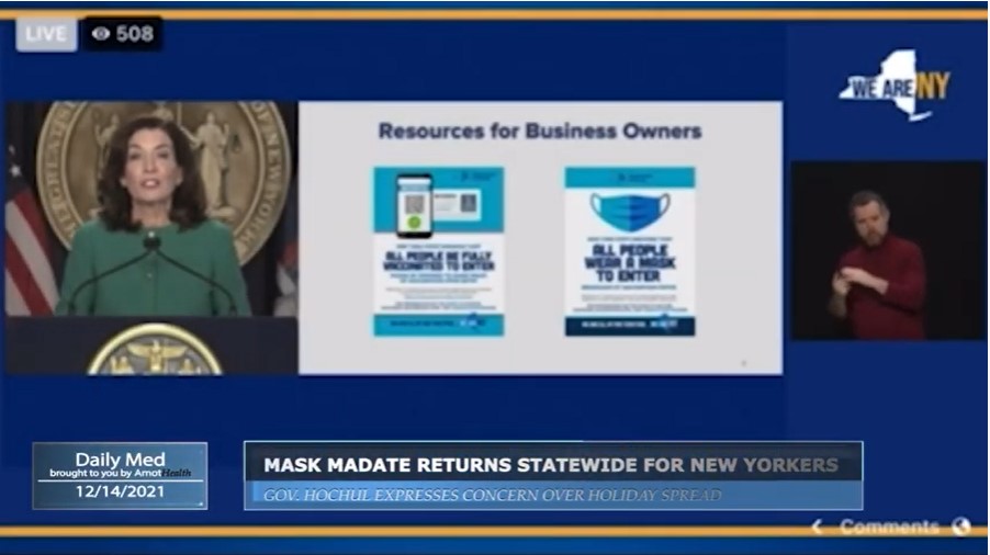 NY Mask Mandate Returns